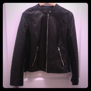 Quilted biker jacket